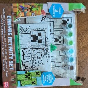 Minecraft Canvas Activity Set - Green and Blue